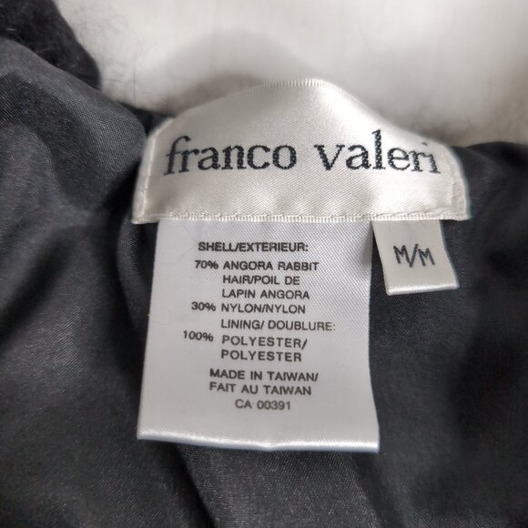 Franco Valeri Women's Rabbit Hair Button Up Jacket with Padded Shoulders, Small - Picture 2 of 4